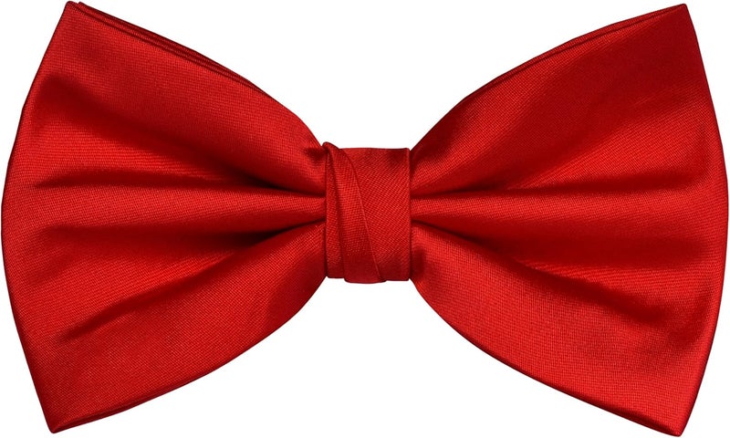 Branduce Mens Solid Color Adjustable Pre-tied Bow Tie for Men Party Wedding - Image 1